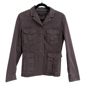 rag & bone Utility Gray Button Flap Jacket Size 8 / Size M
